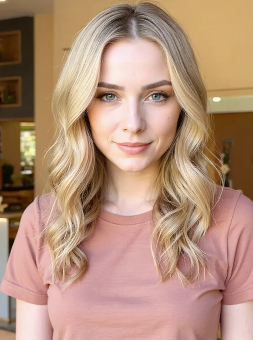 sandy blonde loose waves